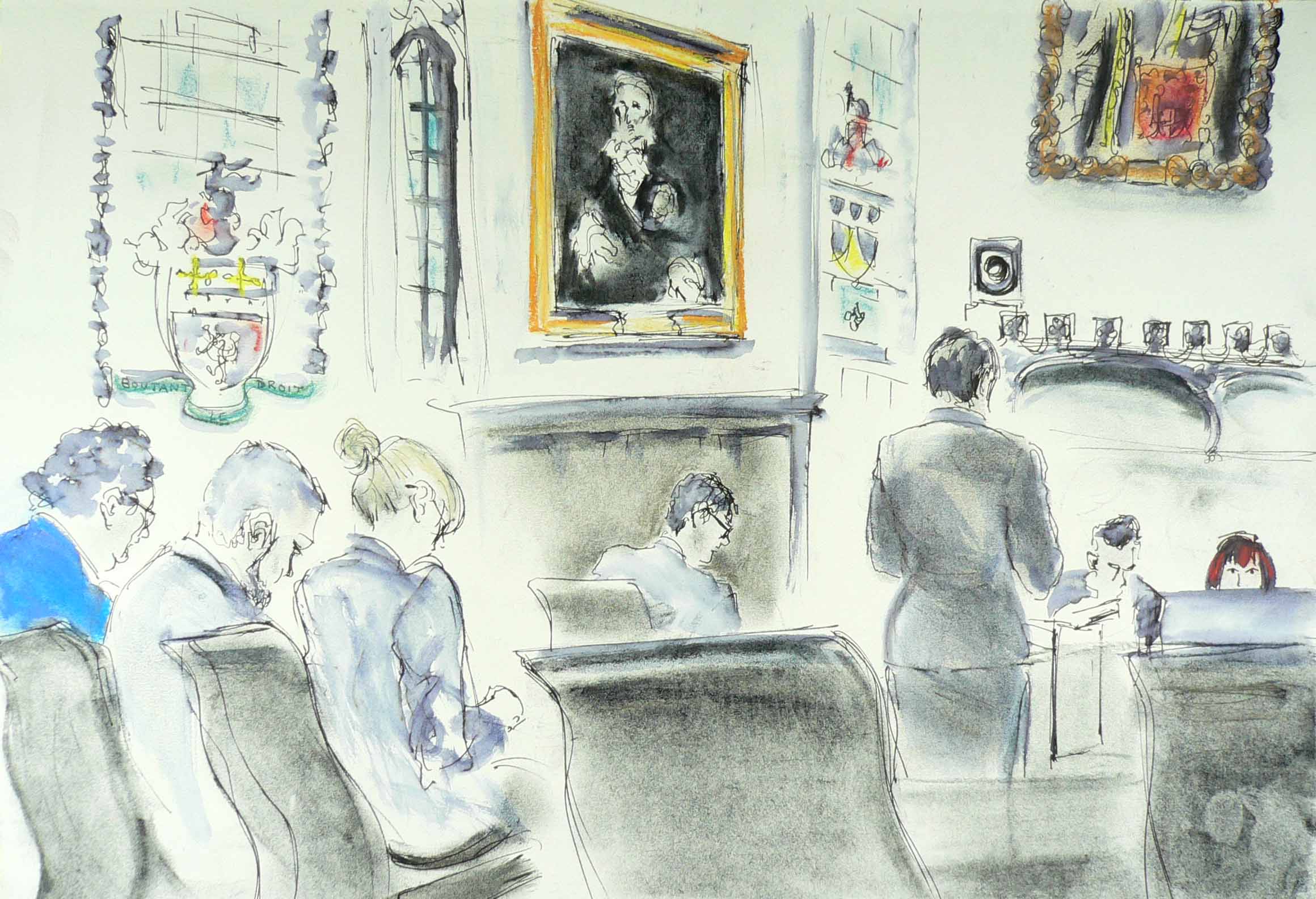 Drawing from the public seats at the Supreme Court: ‘I see paintings and human beings’